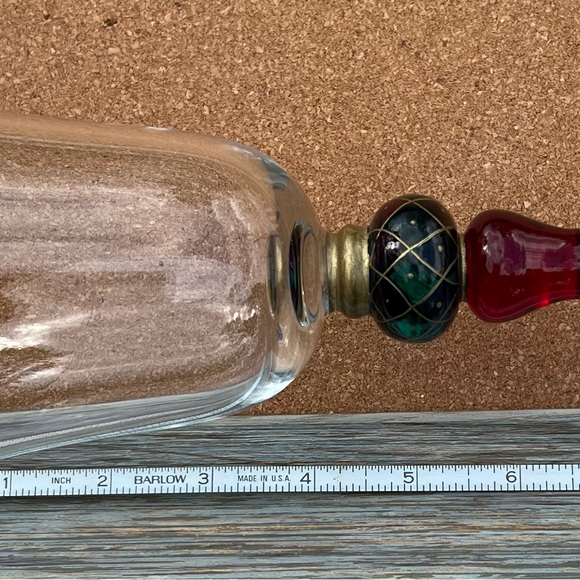 Vintage Pier 1 Imports Wine Glass Water Goblet Stemmed Hand Painted Qty 4 - Picture 4 of 7